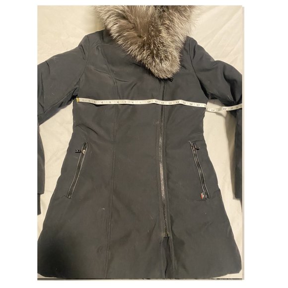 Sicily Winter Coat -Genuine Natural Fur trim - 100% Real Silver Fox Fur - Picture 2 of 7